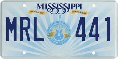MS license plate MRL441