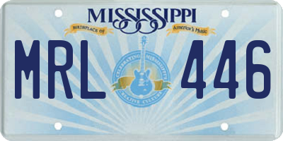 MS license plate MRL446