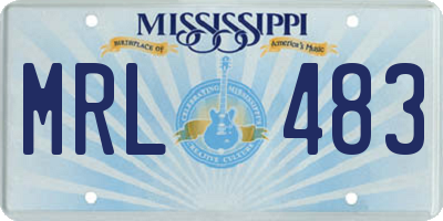MS license plate MRL483