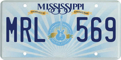 MS license plate MRL569