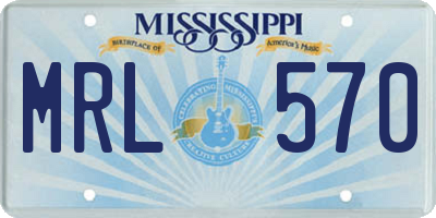 MS license plate MRL570