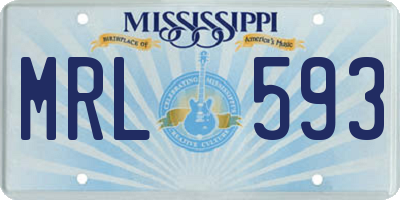 MS license plate MRL593