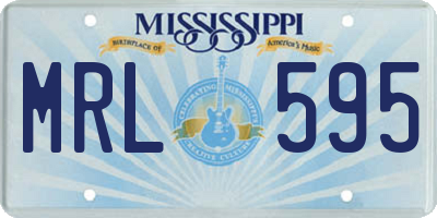 MS license plate MRL595