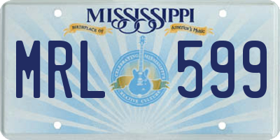 MS license plate MRL599