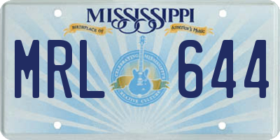 MS license plate MRL644