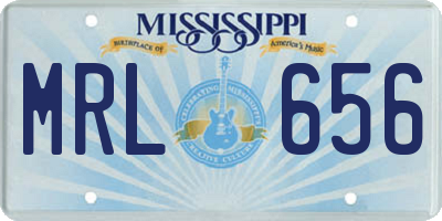 MS license plate MRL656