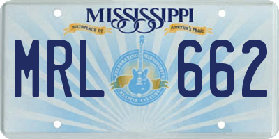 MS license plate MRL662