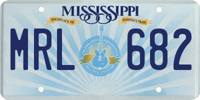 MS license plate MRL682