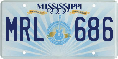 MS license plate MRL686