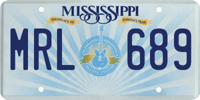 MS license plate MRL689