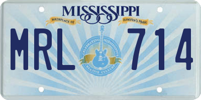 MS license plate MRL714