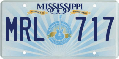 MS license plate MRL717