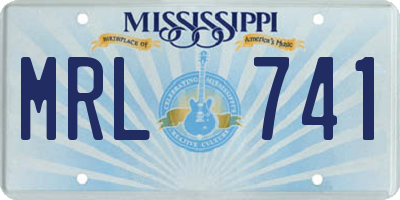 MS license plate MRL741