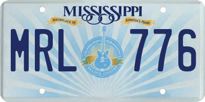 MS license plate MRL776