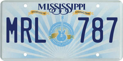 MS license plate MRL787