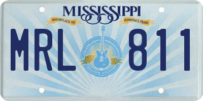 MS license plate MRL811