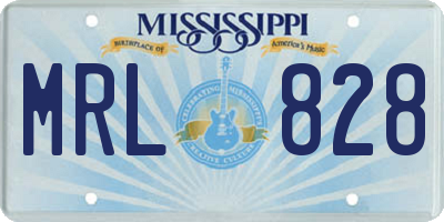 MS license plate MRL828