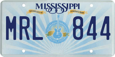 MS license plate MRL844