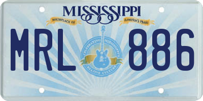 MS license plate MRL886