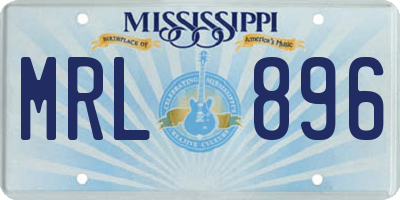 MS license plate MRL896