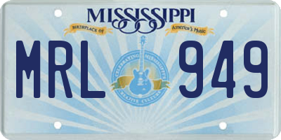 MS license plate MRL949