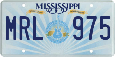MS license plate MRL975