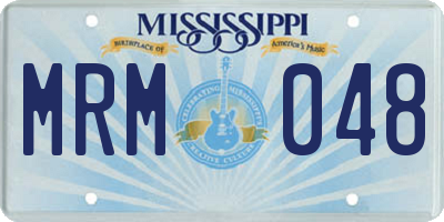 MS license plate MRM048