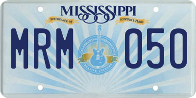 MS license plate MRM050