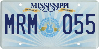MS license plate MRM055