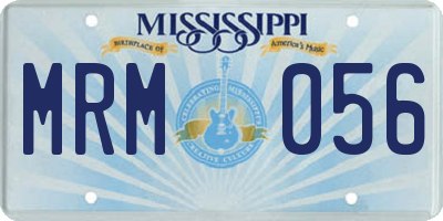 MS license plate MRM056