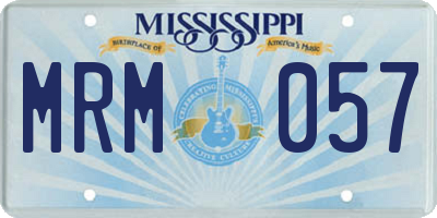MS license plate MRM057