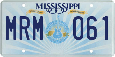 MS license plate MRM061