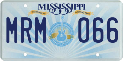 MS license plate MRM066