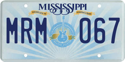 MS license plate MRM067