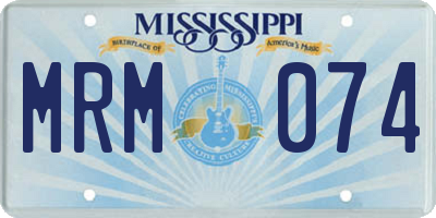 MS license plate MRM074