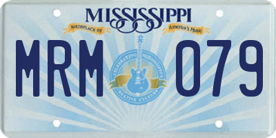 MS license plate MRM079