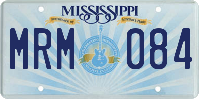 MS license plate MRM084