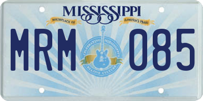 MS license plate MRM085