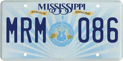 MS license plate MRM086