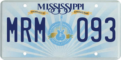 MS license plate MRM093