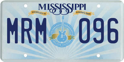 MS license plate MRM096