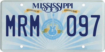 MS license plate MRM097
