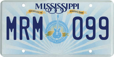 MS license plate MRM099
