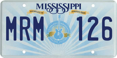 MS license plate MRM126