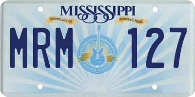 MS license plate MRM127