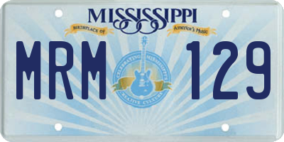MS license plate MRM129