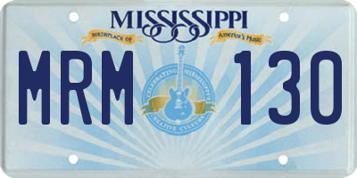 MS license plate MRM130