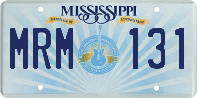 MS license plate MRM131