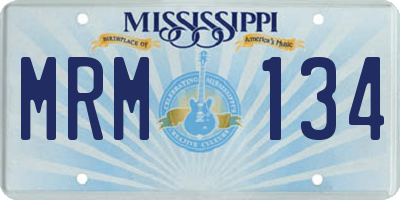 MS license plate MRM134