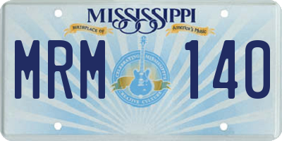MS license plate MRM140